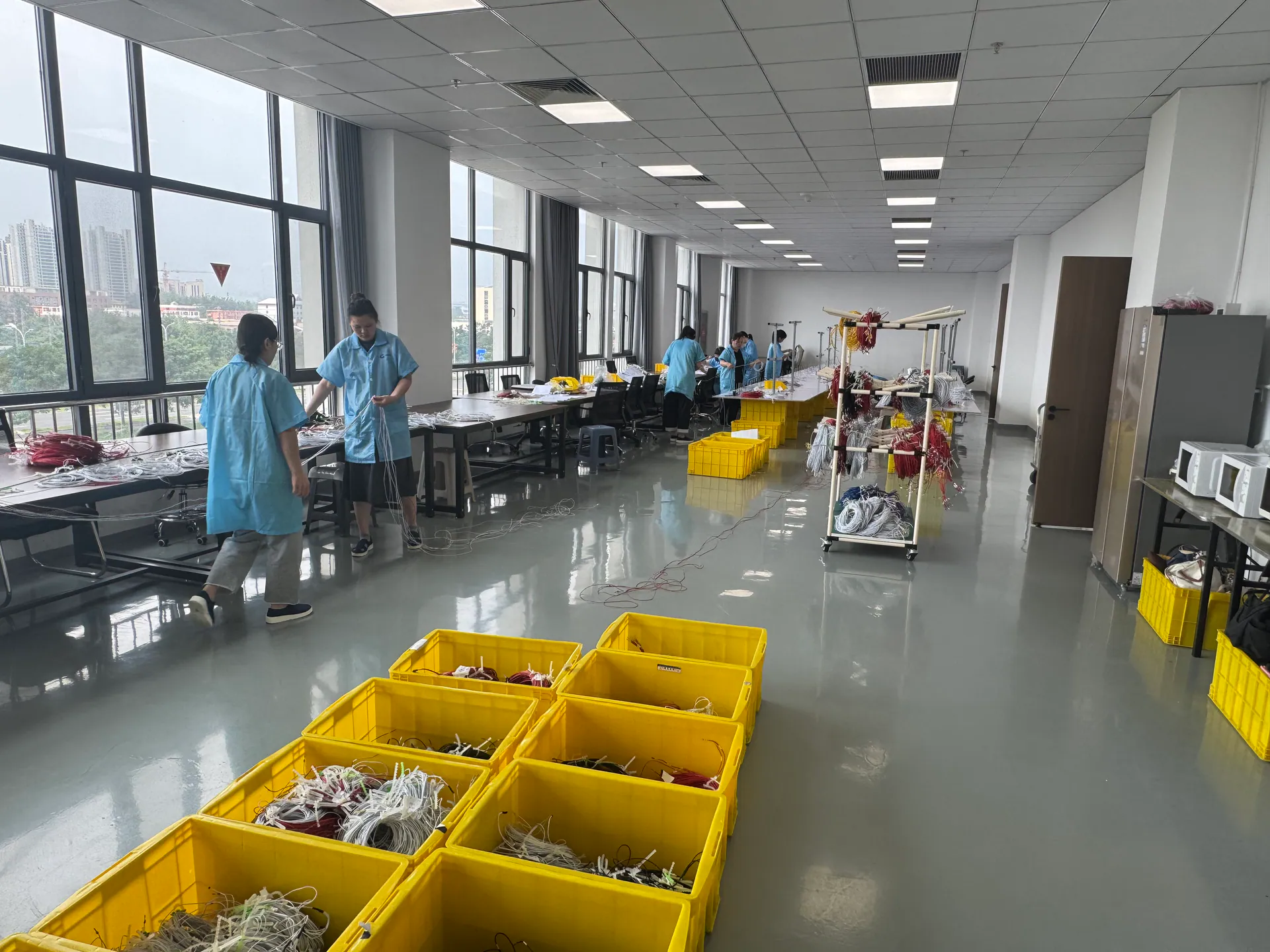 automotive wire harness factory workshop