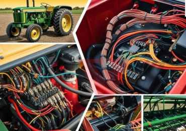 Agricultural machinery wiring harnesses